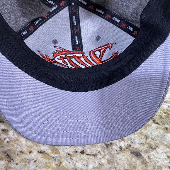 G Loomis Fish Bones Wool Hat Ball Cap Baseball Hat Proflex Flatbill M L - Picture 8 of 9